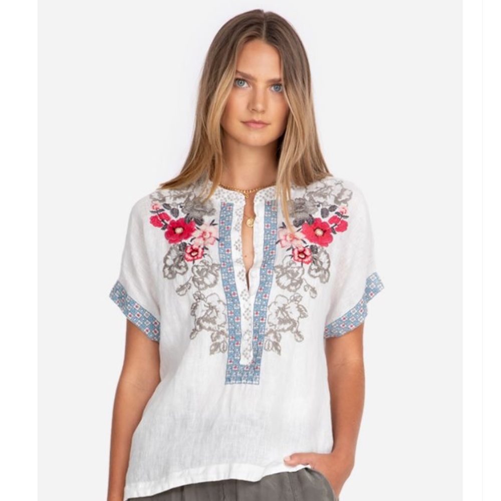 JOHNNY WAS - RAVEDEN LINEN BLOUSE